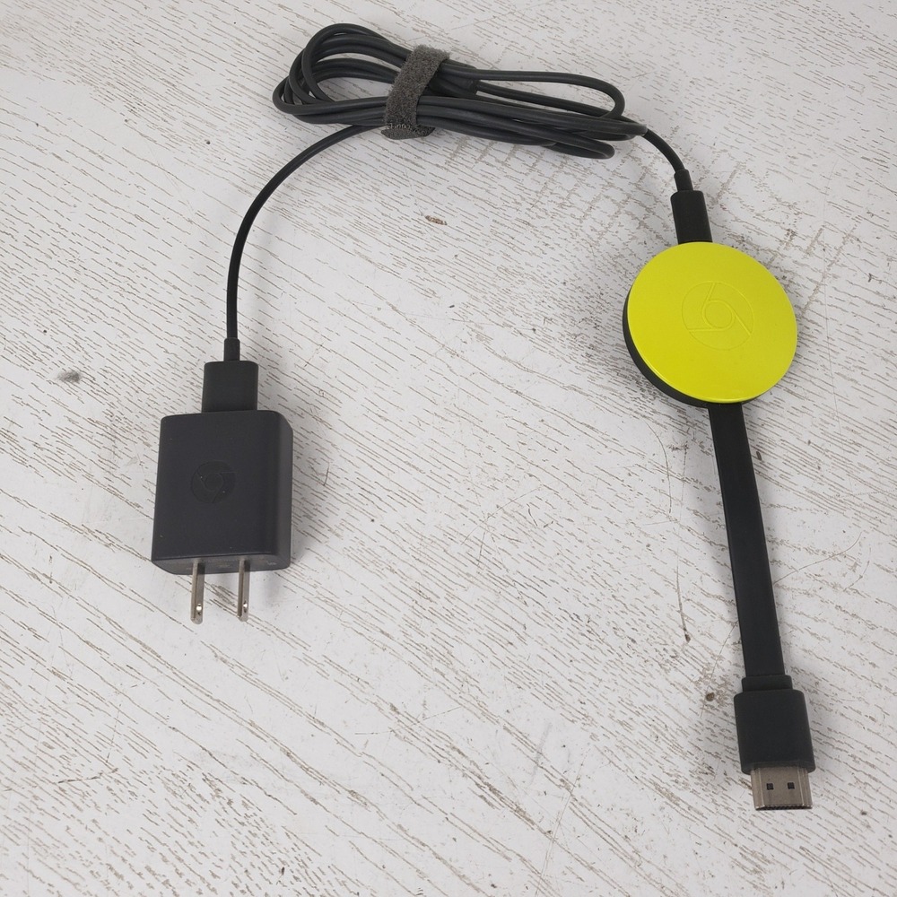 Google Chromecast 2nd Generation Lemon Yellow NC2-6A5 Media Streamer with Power
